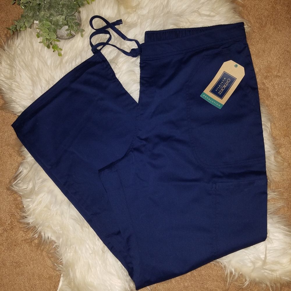 Cherokee authentic navy scrub pants L NWT